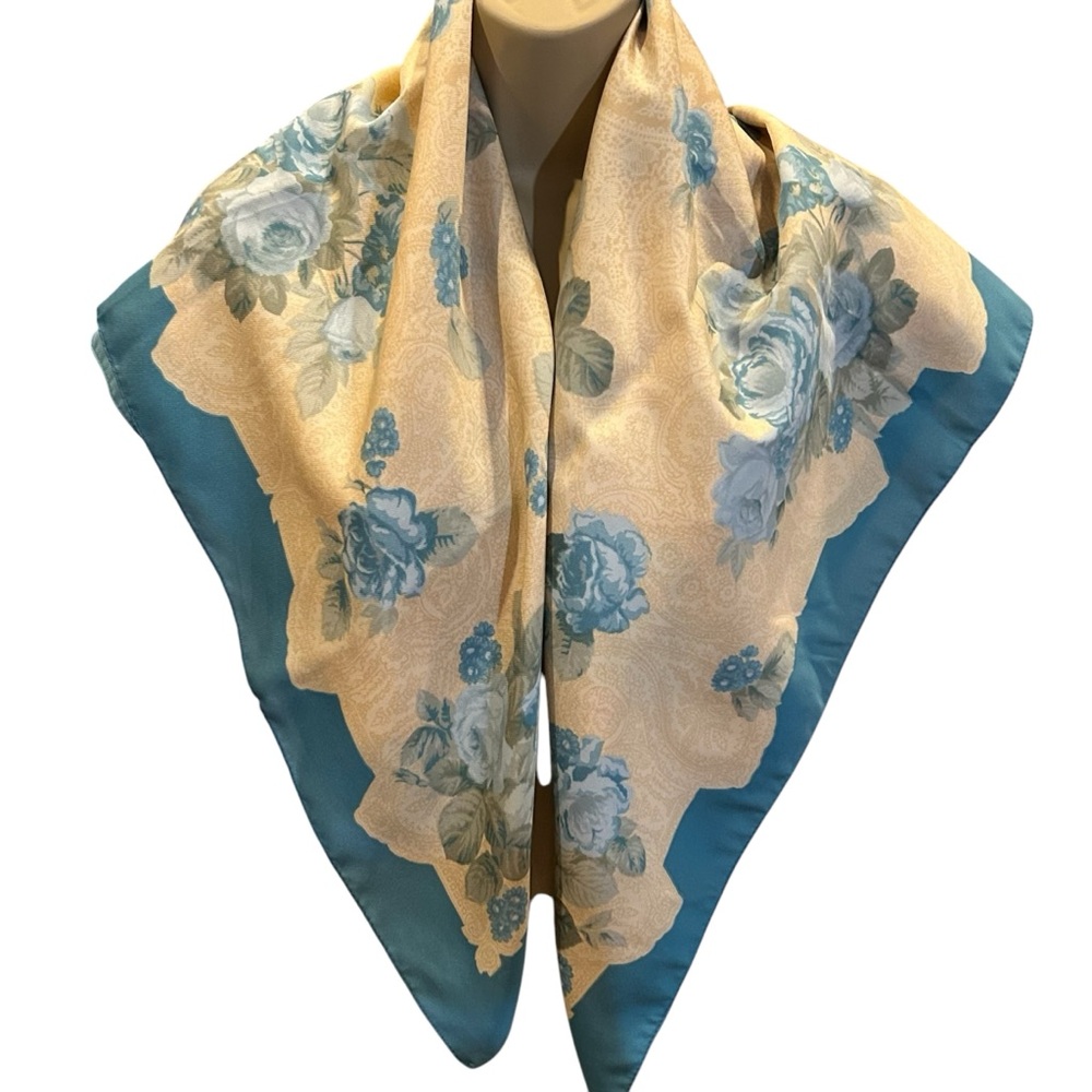 Elaine Gold Floral Polyester Scarf